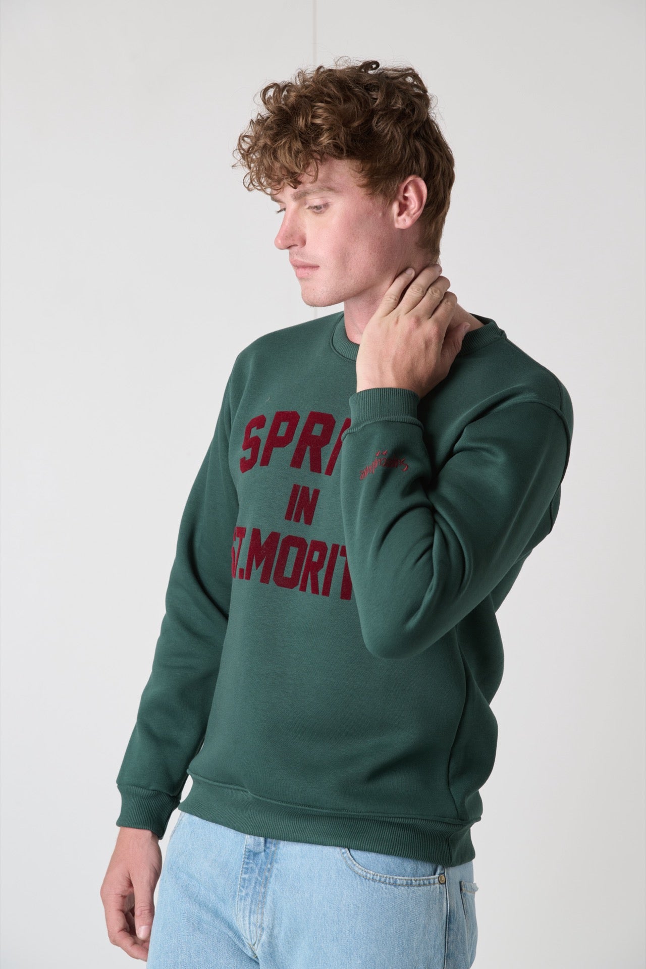 Felpa Girocollo Verde Bosco Spritz in Moritz – Superculture